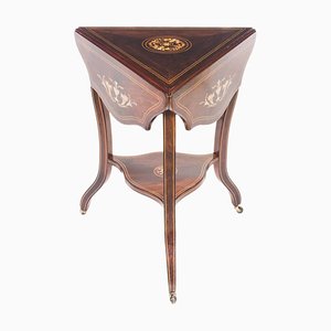 20th Century Edwardian Triple Drop Flap Occasional Side Table
