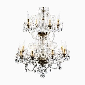 Venetian Two-Tier Crystal Chandelier