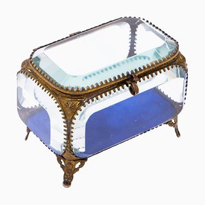 19th Century French Ormolu & Glass Table Wedding Casket
