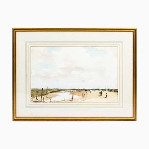 Edward Wesson, Landscape, Mid-20th-Century, Watercolor on Paper, Framed