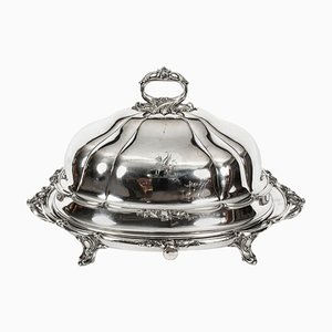 Oval Sheffield Plated Beef or Venison Tureen with Domed Cover, 19th Century