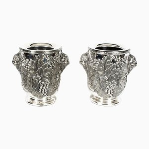 Silver Plated Wine Coolers from Hawksworth, Eyre & Co, 19th Century, Set of 2