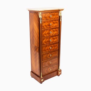 Empire Revival Marble Top Chest, 20th Century