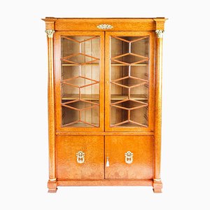 Charles X French Burr Maple and Ormolu Bookcase, 19th Century