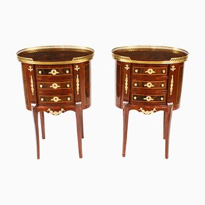 French Louis Revival Walnut Bedside Cabinets, 20th Century, Set of 2