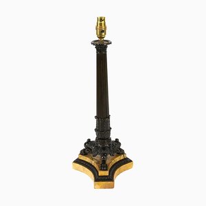 Empire Tischlampe aus Bronze, 19. Jh