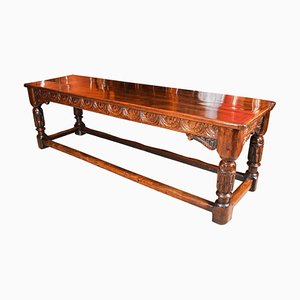 English Jacobean Oak Refectory Dining Table, 17th-Century