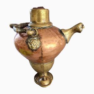 Patinierte Bronze & Kupfer Satyr Wasser Lavabo