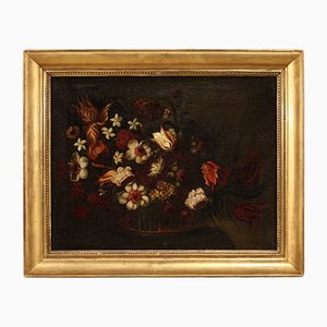 Italian Still Life Painting, 18th-Century, Oil on Canvas, Framed