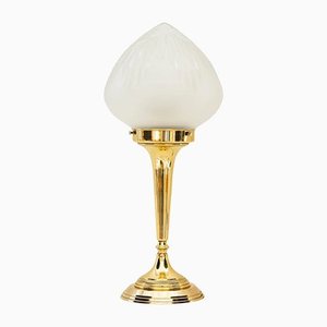 Art Deco Viennese Table Lamp with Cut Glass Shade, 1920s