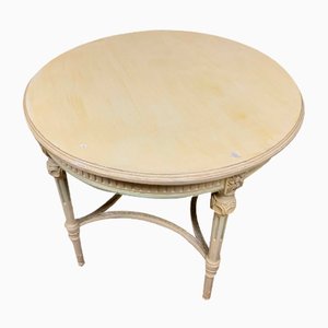 Louis XVI Round Gueridon Table in Lacquered Wood, 1900-1920