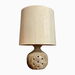 German Ceramic Table Lamp with Illuminated Lampstand from Hustadt Leuchten, 1960s