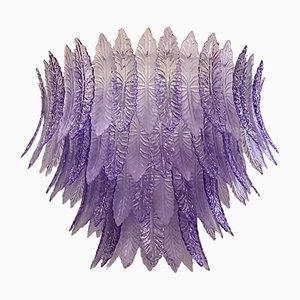 Lustre Mid-Century en Verre de Murano Violet, 1980