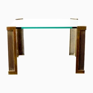 Mesa de centro vintage dorada de Peter Ghyczy, años 70