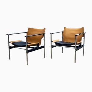 Mod 657 Sling Armchairs by Charles Pollock for Knoll, Set of 2