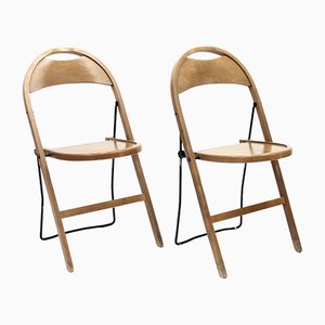 Swedish Folding Chairs by C.A. Buffington for Gemla, 1950s, Set of 2
