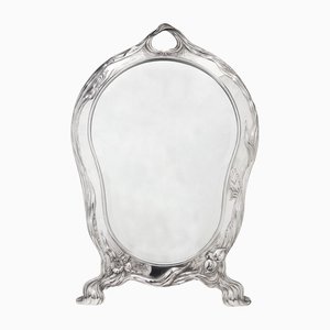 20th Century Russian Art Nouveau Solid Silver Mirror by Ovchinnikov, 1900s