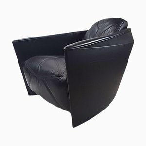 Leather and Steel Eclipse Chair by Andrew Martin, London