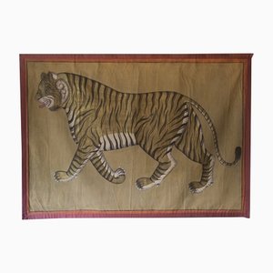 Large Antique Indian Tiger Wall Hanging