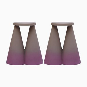 Isola Purple Side Table by Portego, Set of 2