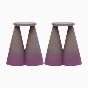 Table d'Appoint Isola Violette par Portego, Set de 2