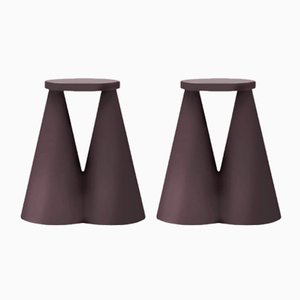 Tables d'Appoint Isola Choco par Portego, Set de 2