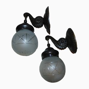 Art Deco Messing Wandlampe