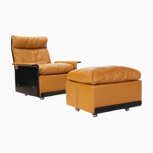 RZ 62 Armchair and Ottoman by Dieter Rams for Vitsoe, Set of 2