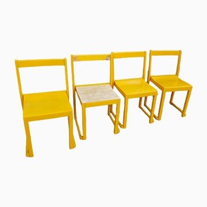 Swedish Orchester Stacking Chairs by Sven Markelius, Set of 4