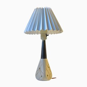 Lámpara de mesa atómica italiana con detalles de latón, años 50