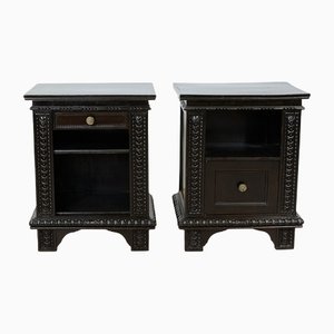 Neo-Renaissance Bedside Tables, Early 20th Century, Set of 2