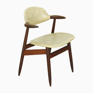 Mid-Century Modern Cowhorn Stuhl aus massivem Teak von Tijsseling Nijkerk, 1960er