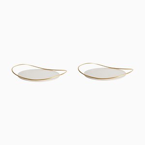 Taupe Touché B Trays by Mason Editions, Set of 2