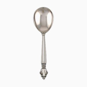 Large Acanthus Serving Spoon in Sterling Silver from Georg Jensen