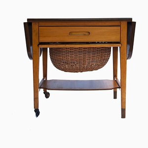 Mid-Century Drop Leaf Sewing Table by Alfred Sand for Mobelfabrikk Flekkefjord, 1960s
