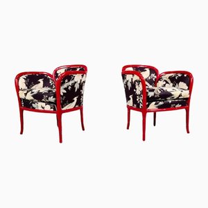 Set of Faux Bamboo Club Chairs, France, 1960s