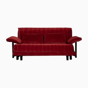 Divano a tre posti Multy in tessuto rosso di Ligne Roset