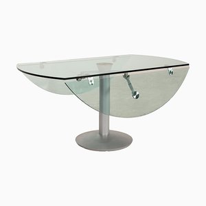 Silver & Glass Atlante Dining Table from Naos