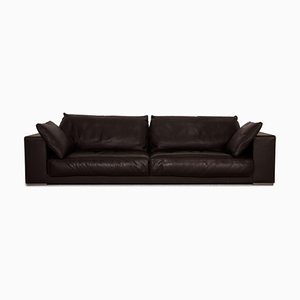 Brown Leather Four Seater Budapest Sofa from Baxter