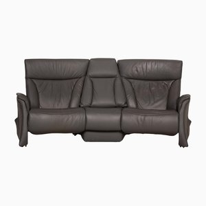Gray Leather Three-Seater Cumuly Sofa with Electronic Relaxation Function from Himolla