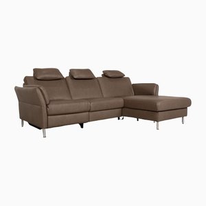 Beige Leather Latina L Corner Sofa with Electronic Function from Dieter Knoll Collection