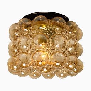 Amber Bubble Glass Flush Mount or Wall Sconce by Helena Tynell, 1960s