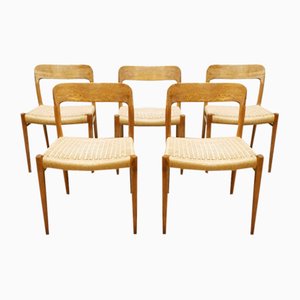 Danish Dining Chairs by Niels Otto (N. O.) Møller, Set of 5