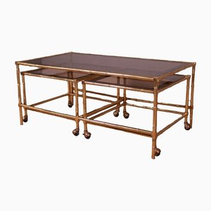 Italian Table in Brass and Glass
