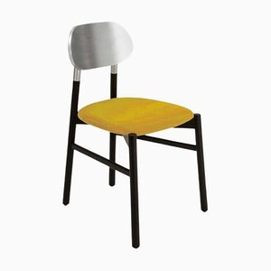 Giallo Bokken Upholstered Chair in Black & Silver by Colé Italia