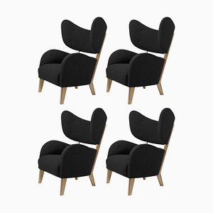 Black Natural Oak Raf Simons Vidar 3 My Own Chair Lounge Chair from by Lassen, Set of 4