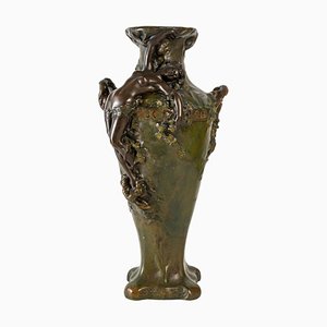 Art Nouveau Vase in Bronze