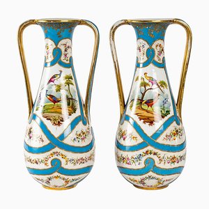Vasen von Porcelain de Paris, 2er Set