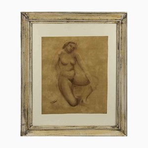 Femme, Dessin Original, Mid-20th-Century