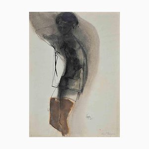 Hugo Pereyra, Portrait of Boy, Dibujo original, 1964